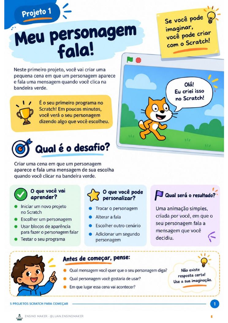 Primeira página do Projeto 1 — Meu personagem fala!