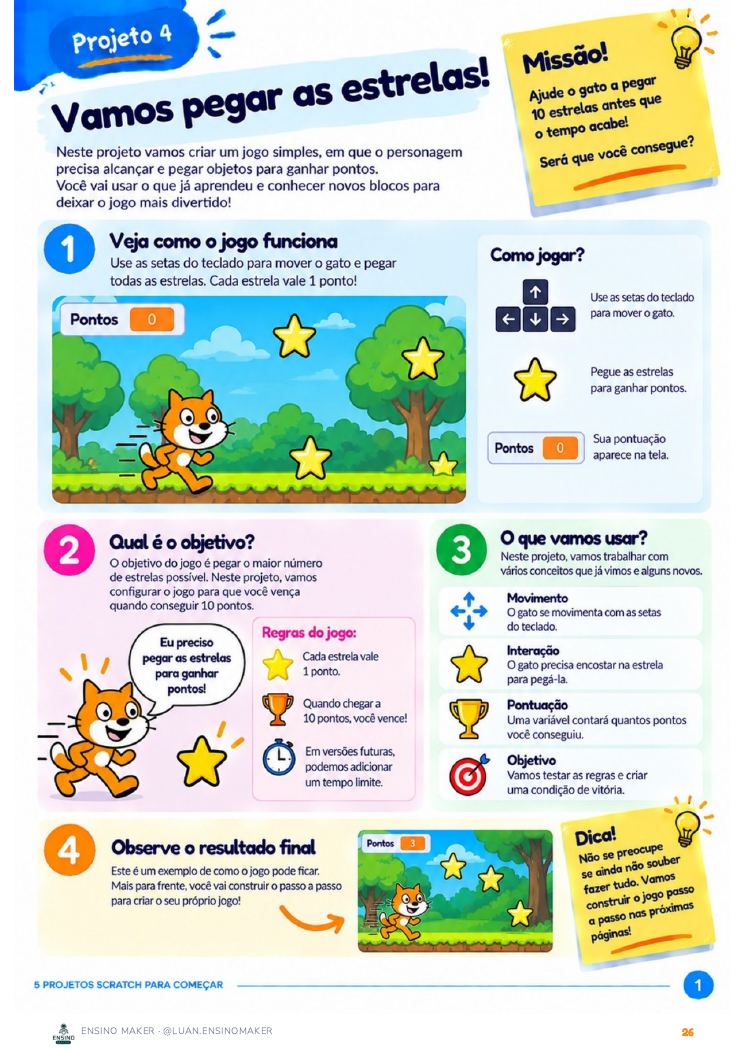 Primeira página do Projeto 4 — Vamos pegar as estrelas!